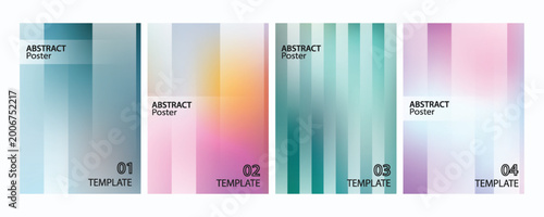 Abstract Teal Green Gradient Background with Clean Vertical Panels Minimal Design
