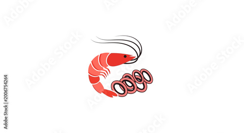 Tableau sur toile Fresh Shrimp Seafood Crustacean Closeup.