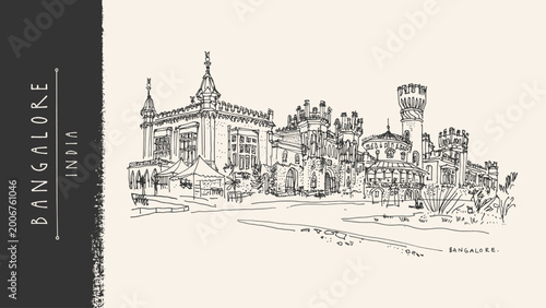 Photos Vector Bangalore Karnataka palace sketch