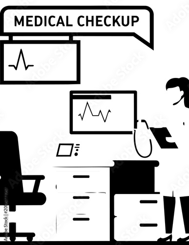 Doctor in Medical Office Setting Exam.