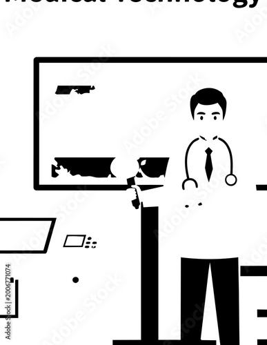 Doctor standing with stethoscope on.