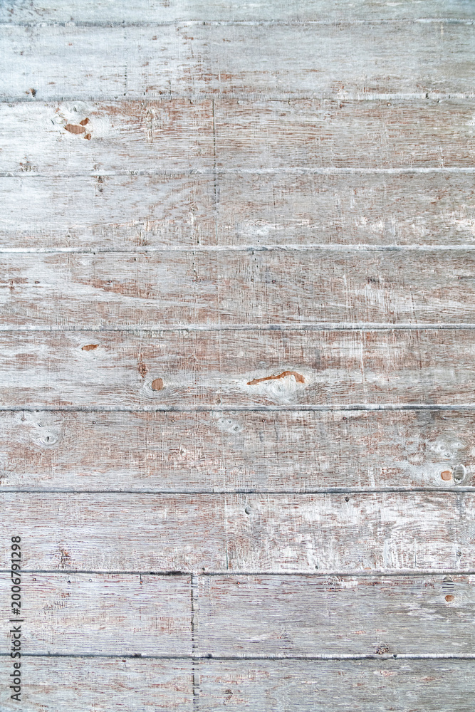Fototapeta premium Natural wood texture with horizontal planks weathered surface rustic background pattern