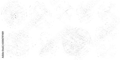 Tableau sur toile Minimal white abstract set of circles wooden, hand-drawn sketch texture, geometric pattern, soft gray pencil lines, modern monochrome design, clean background, artistic minimalist style