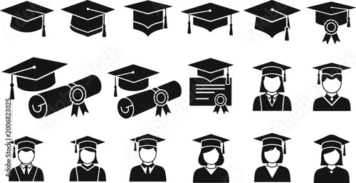 Graduation Icons and Symbols.
