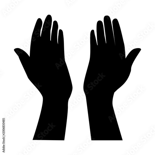 Принти на полотні Muslim Prayer Hands Silhouette Dua Monajat to Almighty