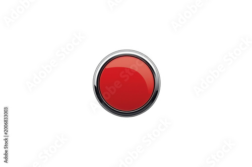 Free Download Red glossy metallic push button with transparent background - GFXLoad