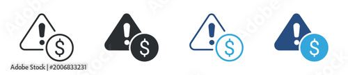 Photos Financial risk icon set