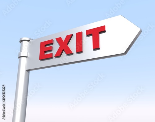 Naklejka Exit Schild, digital