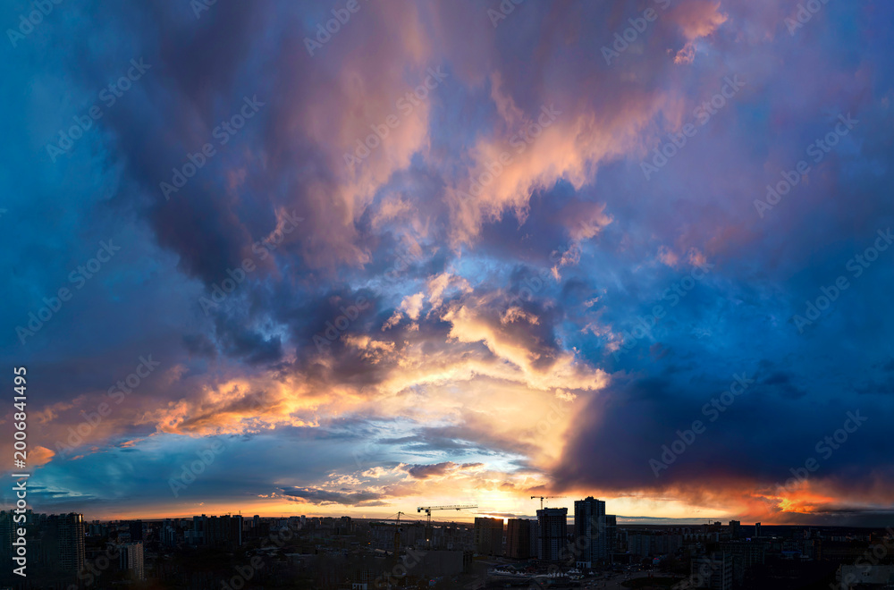 Fototapeta premium Fire in the clouds