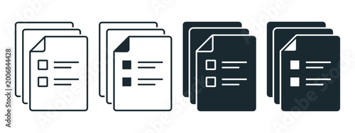 Document Catalogue Icon. Data Organization Symbol. File Index. Vector Illustration