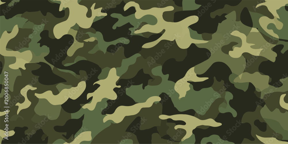 Fototapeta premium military camouflage print seamless vector pattern. green background .modern
