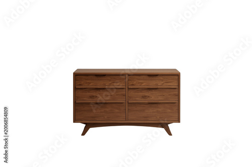Wooden mid-century modern dresser chest of drawers