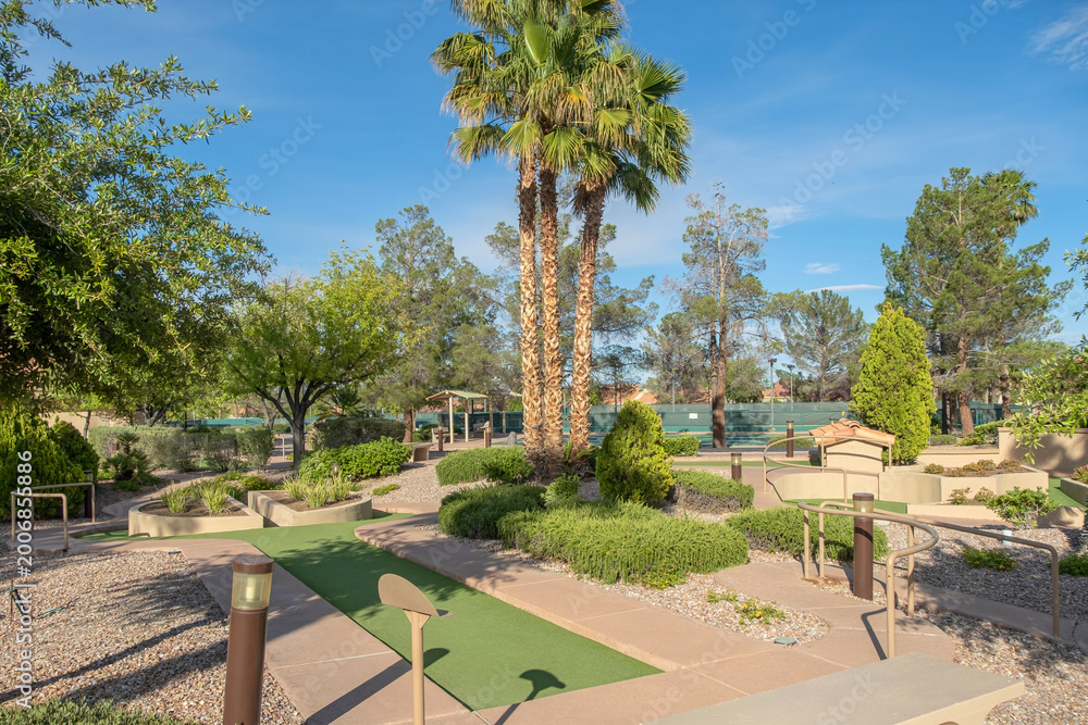 Obraz premium Outdoor park and garden Summerlin North Nevada.