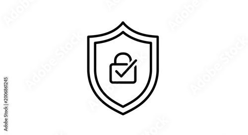 Free Download Shield with Lock and Checkmark Icon: Security, Protection, and Safety Concept - GFXLoad