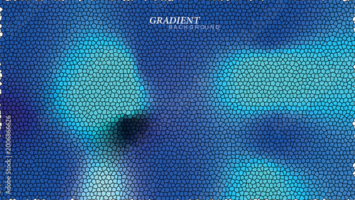 Valokuva Geometric blue mosaic background with stained glass texture and crystalline pattern for architectural projects or interior design concepts featuring turquoise color tones