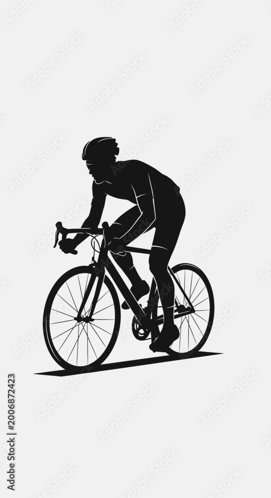 Fototapeta premium Cyclist Silhouette