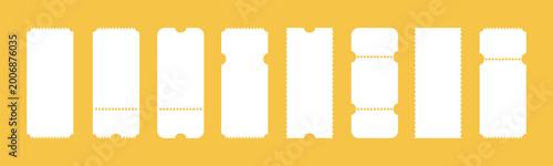 Fotografía Set of ticket and coupon templates with perforated edges