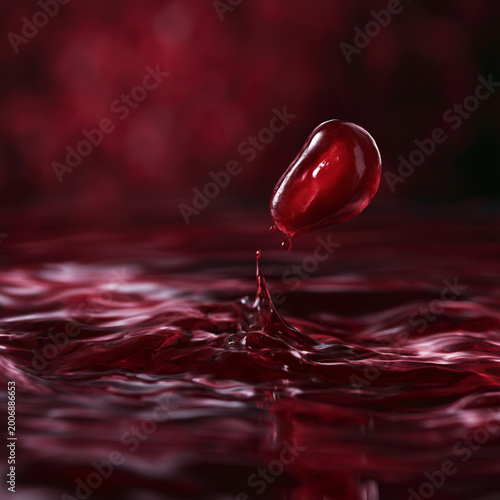 drop of pomegranate
