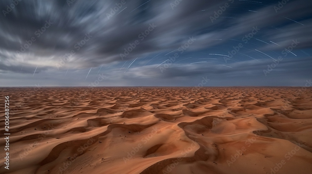 Naklejka premium Rub al Khali empty quarter endless sand dune field aerial