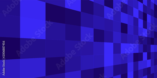 Canvas Print Vibrant colored squares on flat background low poly isometric style