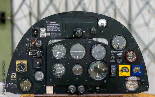 фотографія Instrument panel from a Second World War British fighter aircraft