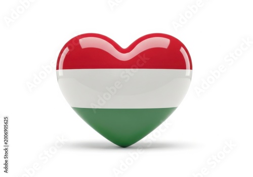 Heart shaped flag of hungary, 3d rendering, isolated on white background Free Download Heart shaped flag of hungary, 3d rendering, isolated on white background - GFXLoad