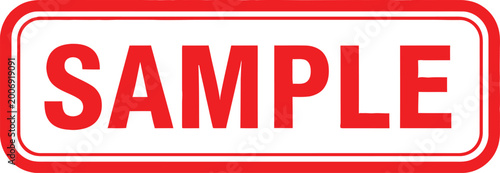 Obraz na płótnie Red sample rubber stamp Vector