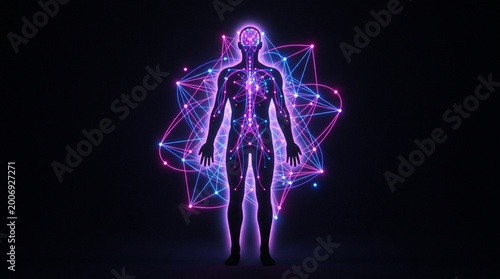 Representation of biological energy and holistic human health.