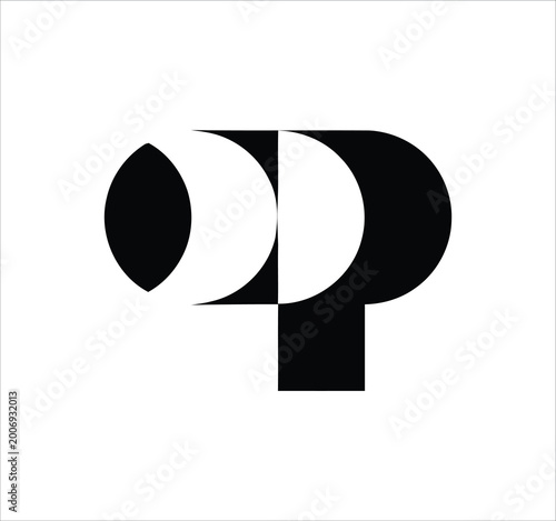 cp pc p c letter logo design. Minimal monogram emblem, classic style  Alphabet vector logo design. Premium Business logo, White background