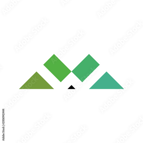 Foto mountain letter w logo symbol