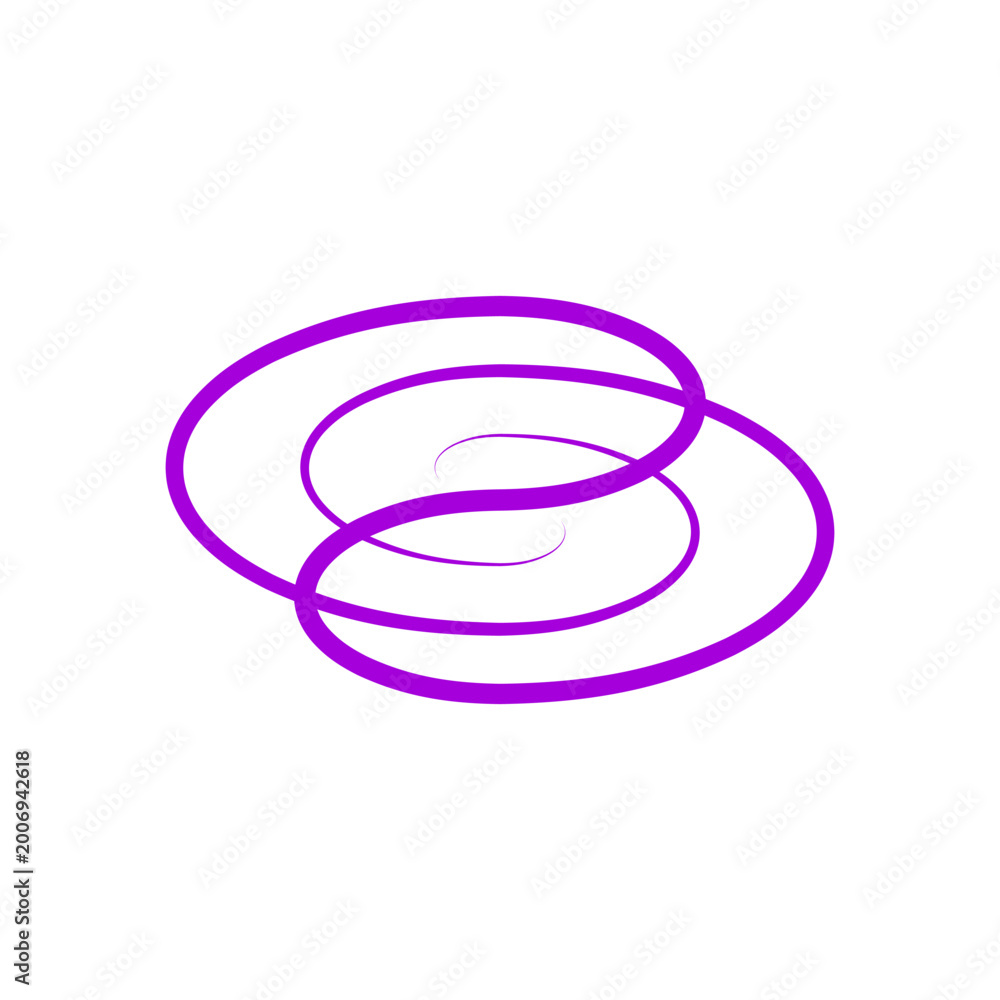 Naklejka premium stylized line letter s rope logo symbol