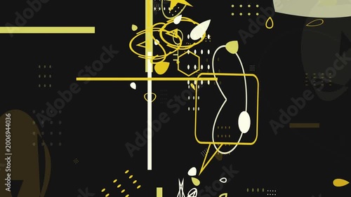 Lines and geometric symbols emerge from a deep black background featuring gold metallic textures and glowing amber accents that provide a sophisticated layout for luxury branding or corporate.