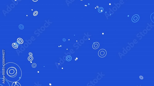Circles ripple across a vibrant blue surface with delicate white outlines and soft glowing highlights that evoke a serene liquid texture perfect for tranquil backgrounds and calm visual communication.