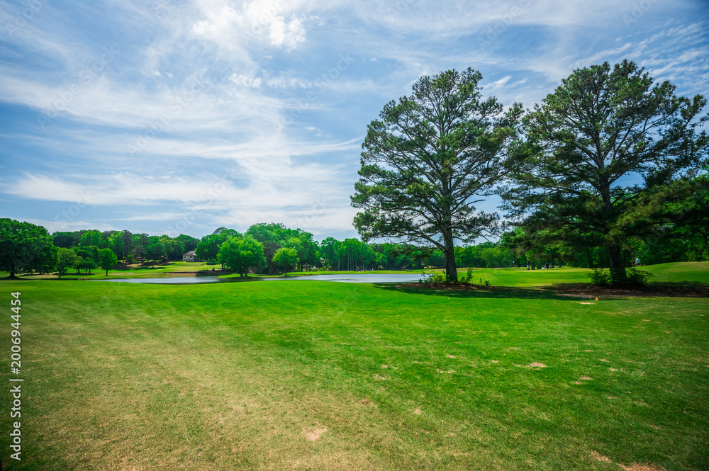 Fototapeta premium The land tells a story with every contour and slope, The Château Élan Golf Club, Braselton, Georgia, United States of America