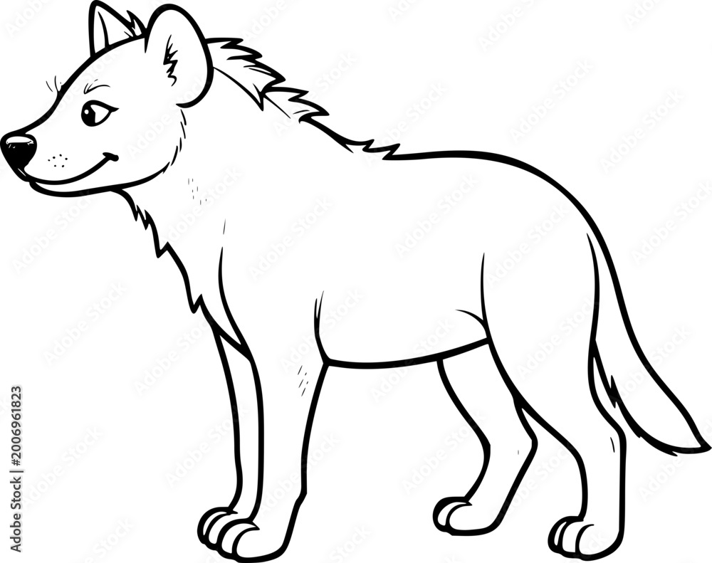 Fototapeta premium vector illustration of hyena