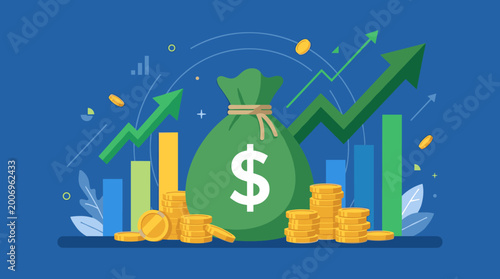 Maximizing wealth growth investment strategies financial markets infographic digital economy analytical perspective