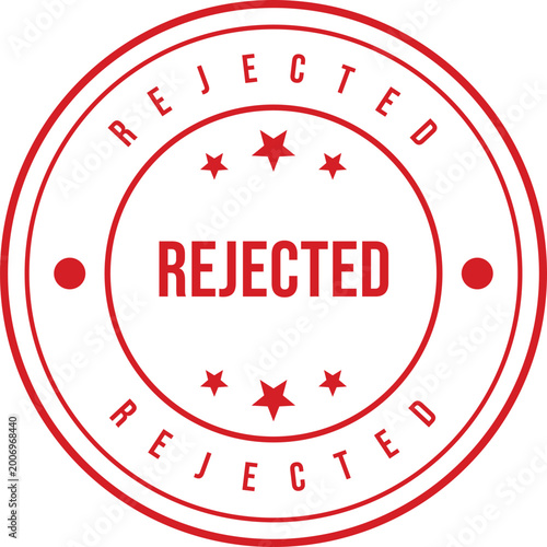Fotografía Rejected stamp illustration a symbol of denial and disapproval