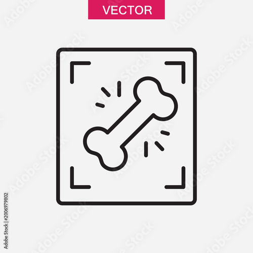 X-Ray Line Icon ? Medical Radiology Outline Symbol.Radiology X-Ray Icon ? Medical Scan Outline Design..eps