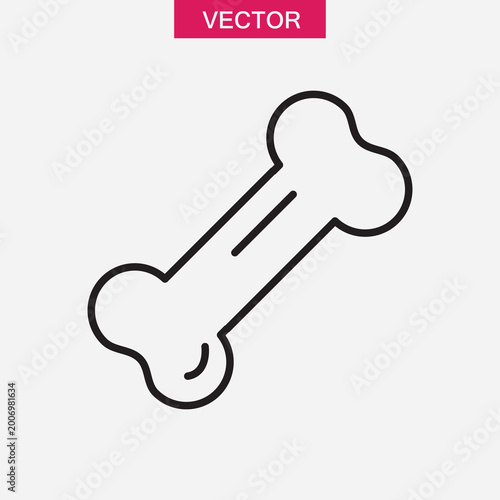Bone Line Icon ? Human Skeleton Outline Symbol.Skeleton Bone Outline Icon ? Medical Anatomy Design..eps