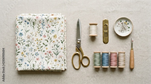 Floral sewing set