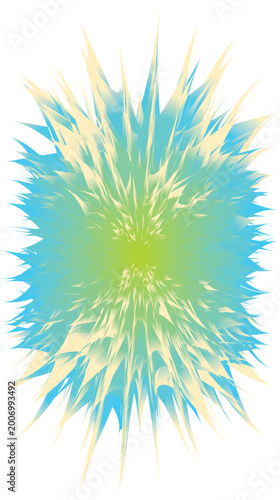 Abstract explosion of colorful light rays in vibrant colors