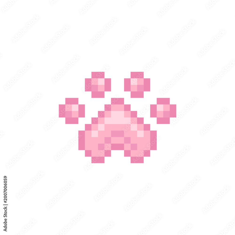 Obraz premium Cat Paw Icon Pixel
