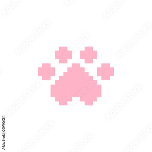 Cat Paw Silhouette Pixel Art