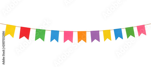 Handmade Style Festa Junina Flags String Isolated