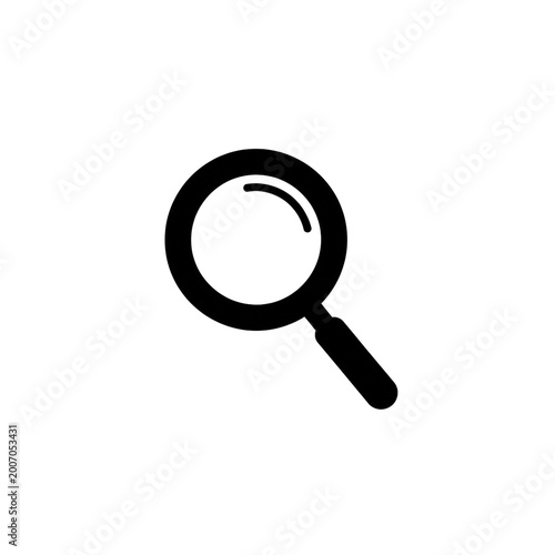 Foto Magnifying Glass Flat Icon for Search and Analysis