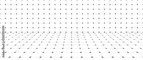 Planer page with dotted grid. Seamless checkered paper texture. Retro bullet journal notebook background. Simple square graph pattern. School math sheet wallpaper