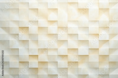 grid of textured cream square tiles with subtle diagonal shading and fabric-like surface conveying a calm minimalist and soothing geometric pattern