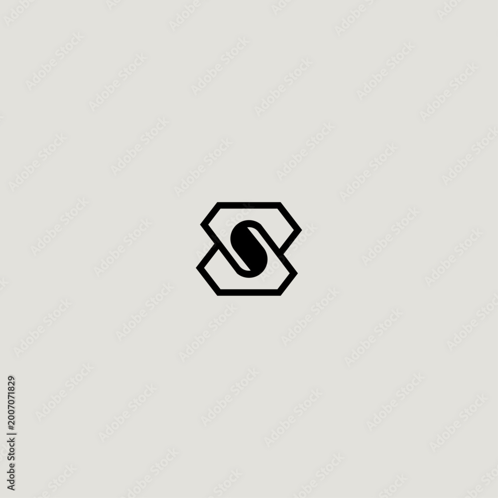 Fototapeta premium Letter S or Double S Diamond Hourglass Monogram. S logo SS Monogram, Minimalist Diamond Hourglass Identity.