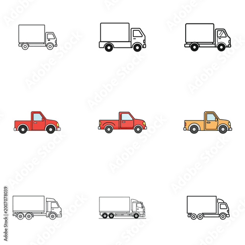 Logistics delivery truck pattern with checkered bands vector