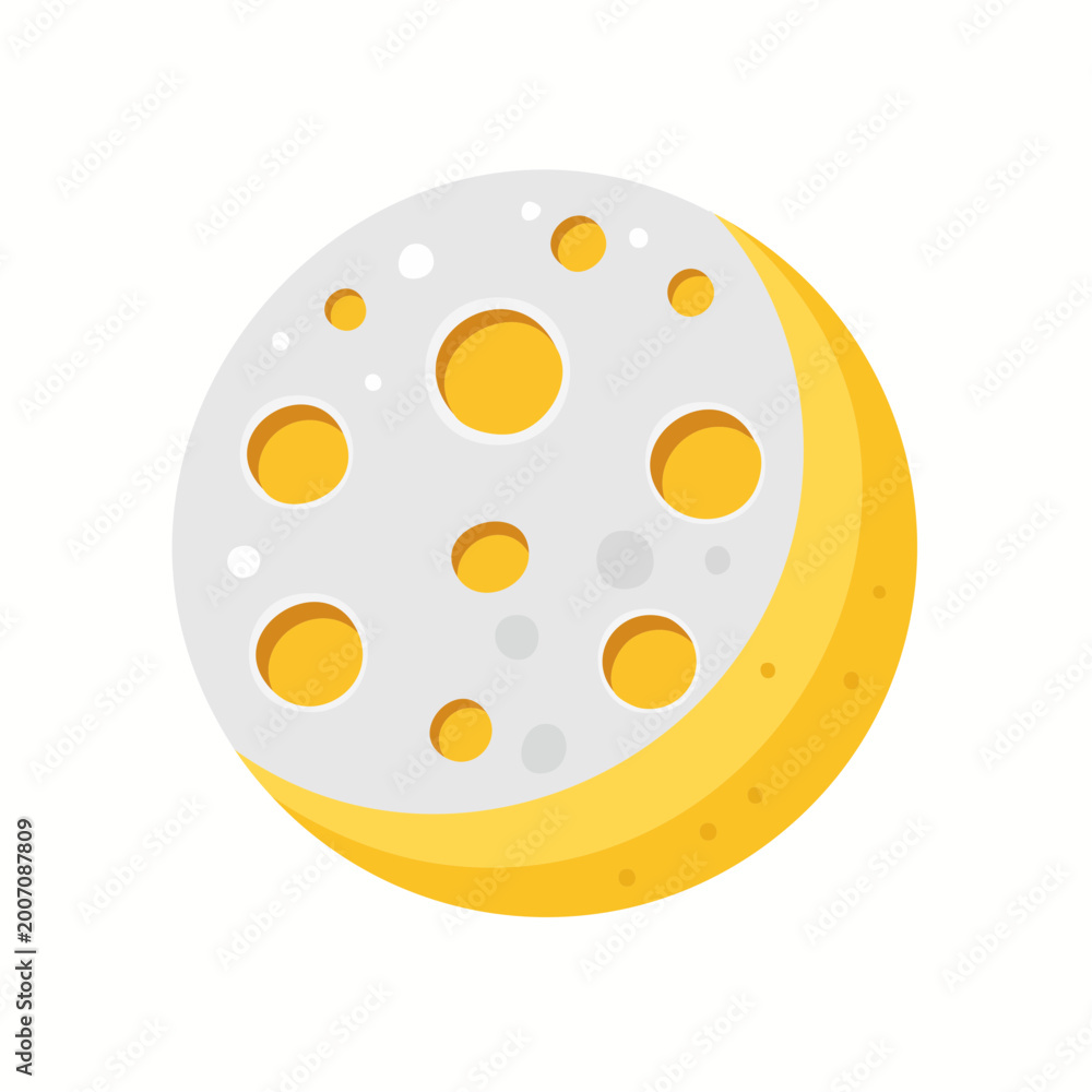 Fototapeta premium Stylized Moon with Craters